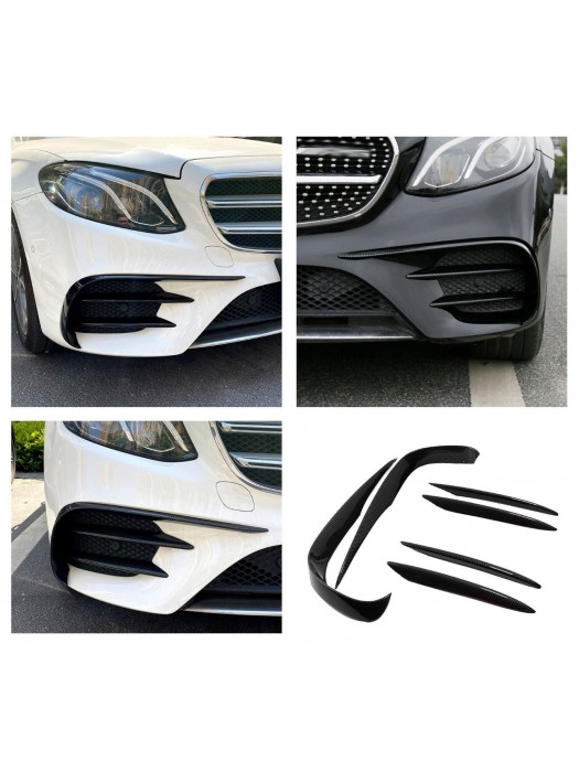 Spoilery do předního nárazníku Mercedes Benz E (W213) vzhled carbon (6 ks)